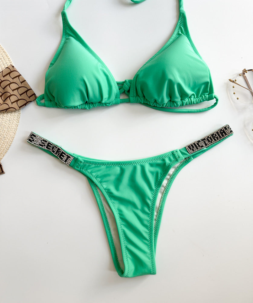 VS su yeşili bikini takımı