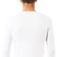 ÖZKAN-Erkek beyaz Penye Likralı Pamuklu V Yaka Uzun Kol Tişört Fanila