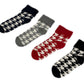 4 LÜ Kaz ayağı desenli peluşlu havlu çorap