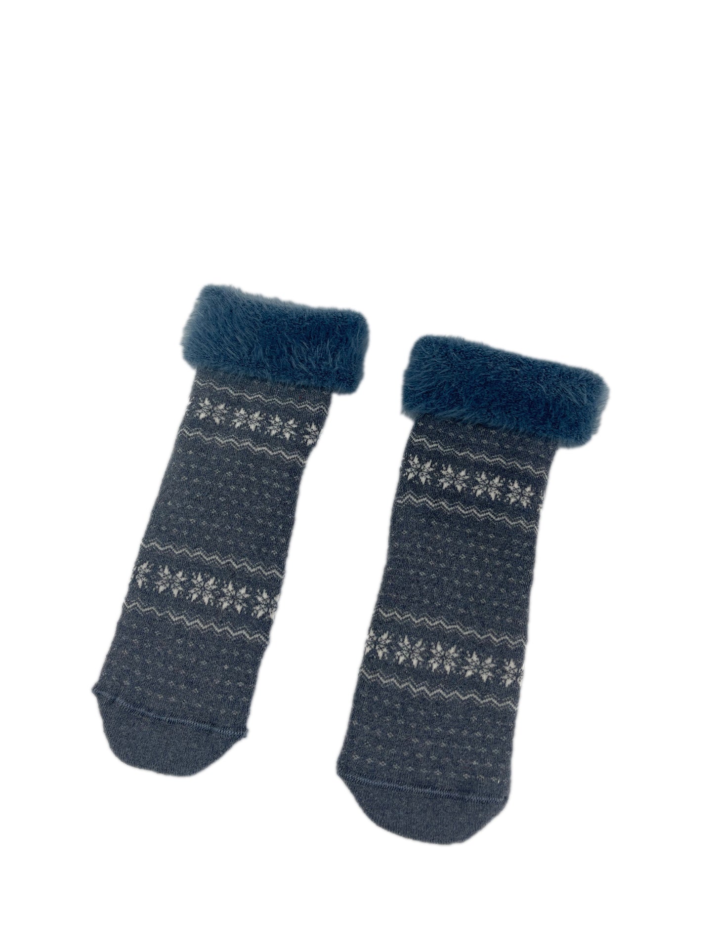 Kar desenli peluşlu havlu çorap