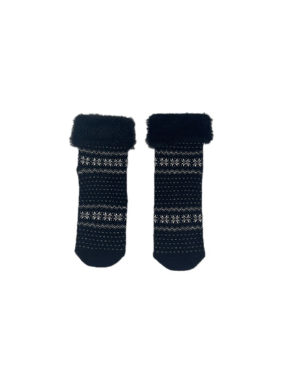 Kar desenli peluşlu havlu çorap