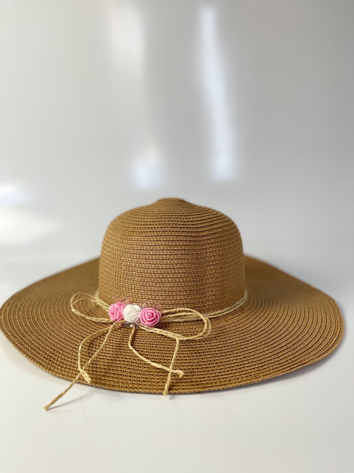 MOWWA-Çiçekli hasır şapka