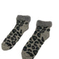 Leopar desenli Peluşlu havlu soket çorap