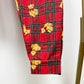 MOWWA-Uzun kol uzun paça ayıcık desenli kırmızı pijama takımı